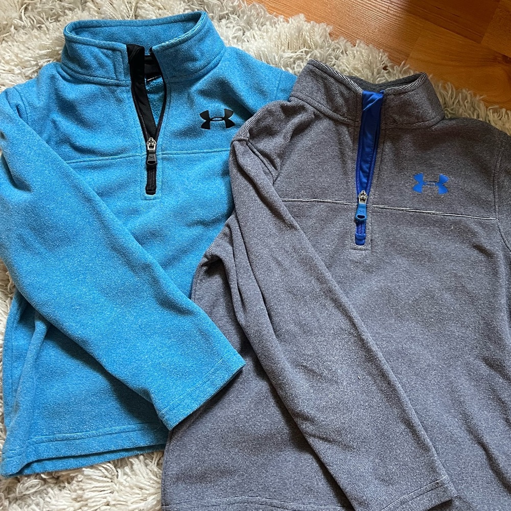 2 Like New Under Armour Fleece boys size 6!